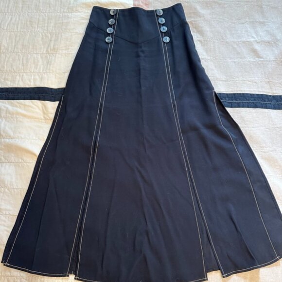 Topshop Midi Split Flare Skirt - Picture 2 of 6